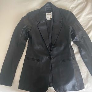 Abercrombie and Fitch Vegan Leather Blazer